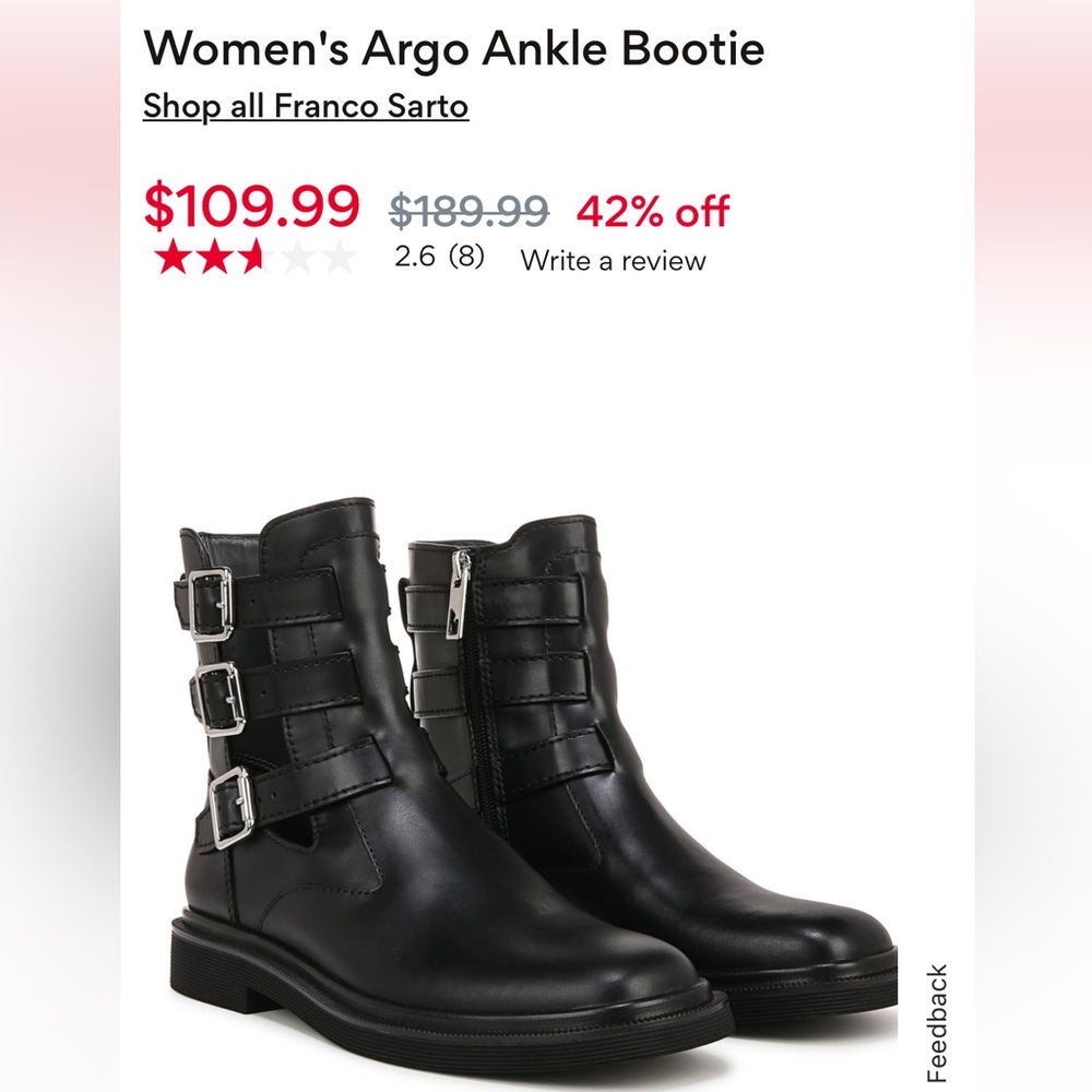 Franco Argo Ankle Bootie size 8 (ALSO FITS 8.5)